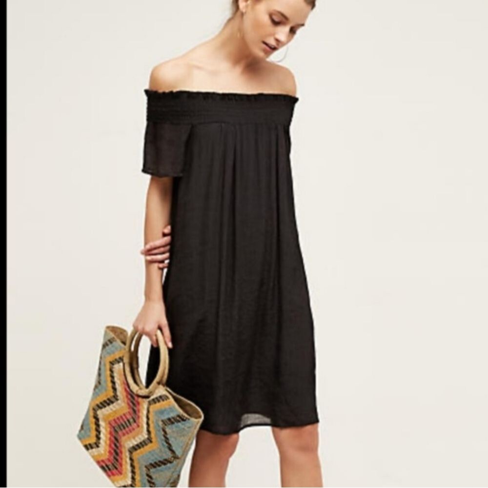 Anthropologie Amadi Dress Size XS Black Petite Summer
